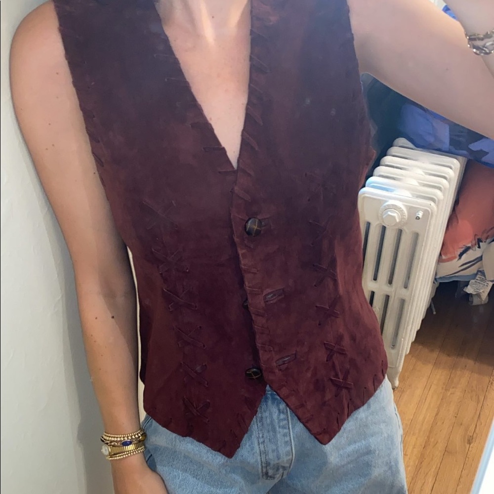 Vintage Authentic Suede Vest